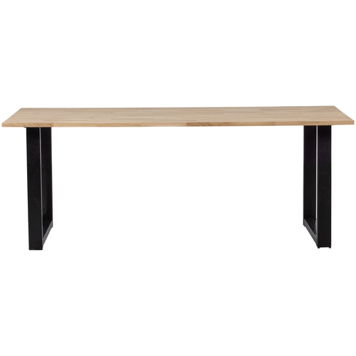 WOOOD tafel met u-poot Tablo - Eiken - 75x220x90 - vtwonen shop