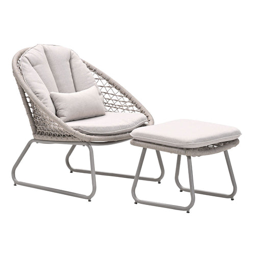 Garden Impressions loungestoel Roswell taupe incl. voetenbank - vtwonen shop