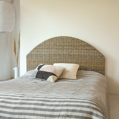 Tikamoon Louison - Hoofdbord van kubu 160 cm - Naturel