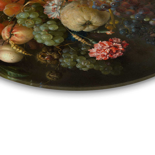 Reinders glasschilderij De Heem - Guirlande van vruchten - Ø 50cm