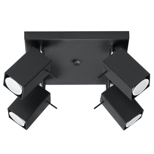 Sollux Lighting Plafondlamp MERIDA 4 zwart - 25x25x16cm