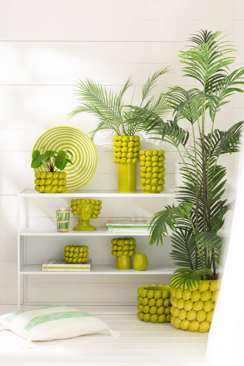 J-Line vaas Limoen - keramiek - groen - large - 34.5 cm hoog - vtwonen shop