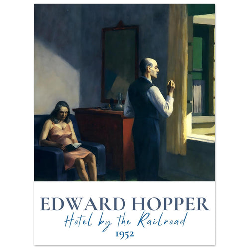 Artfulprints  Edward Hopper - Hotel by the railroad   poster 30x40 cm - vtwonen shop