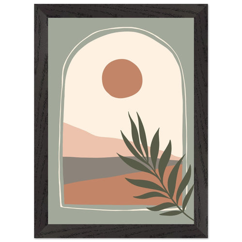 Artfulprints Poster met Lijst Boho – Evening light   - A4 21x29.7 cm - Meerkleurig