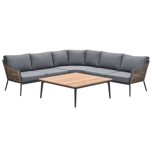 Garden Impressions lounge dining set San Vito donker grijs - 5-delig