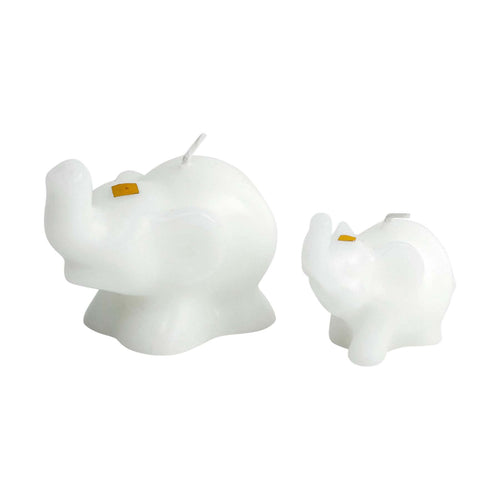 Return to Sender Kaars wit 2 olifantjes in craft doosje - vtwonen shop