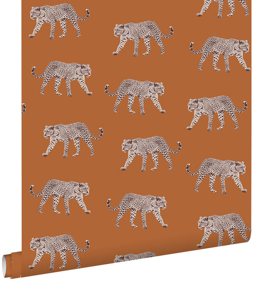 ESTAhome behang panters warm oranje - 53 cm x 10.05 m - 139178