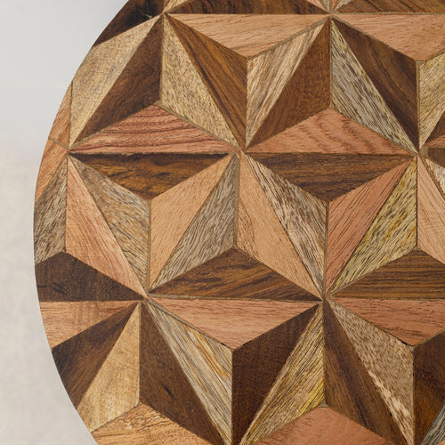 Kare Design Bijzettafel Domero Geo Ø25cm bruin goud