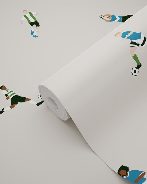 ESTAhome behang voetbalspelers beige - 50 x 900 cm - 131279 - vtwonen shop