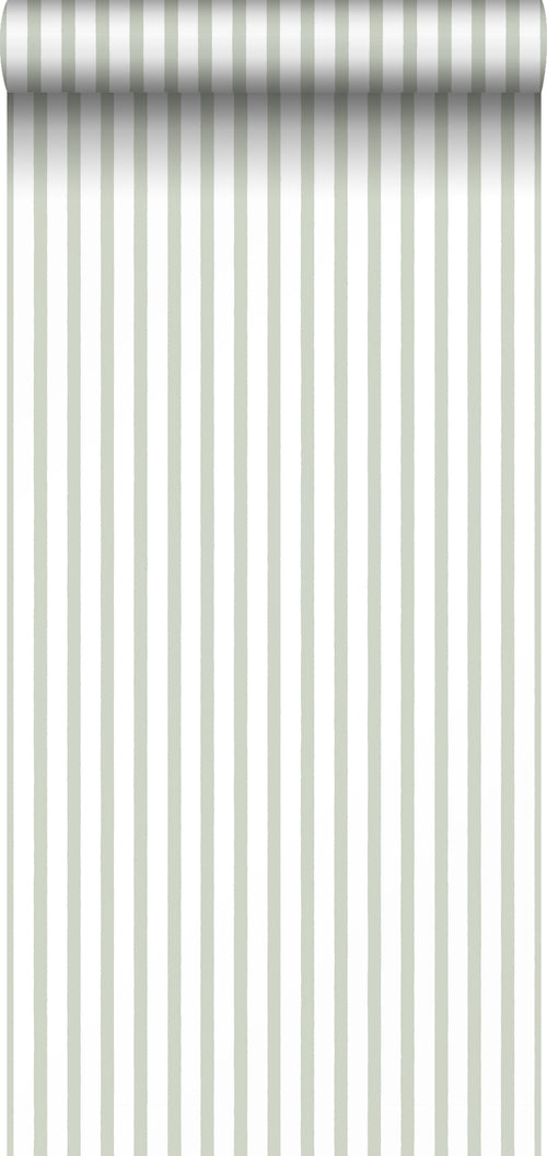 Sanders & Sanders behang geschilderde strepen lichtgroen - 50 x 900 cm - 935402