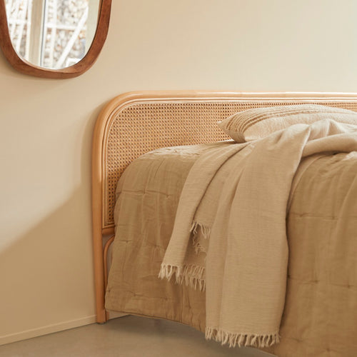 Tikamoon Hoofdbord van gevlochten rotan 180 cm - Naturel - vtwonen shop