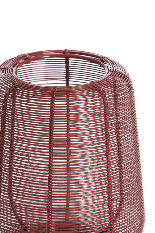 Light & Living windlicht ADETA - Ø18x21cm - rood