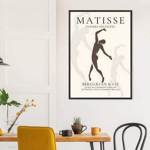 Artfulprints Poster Matisse – Dancing silhouettes   - 50x70 cm - Grijs