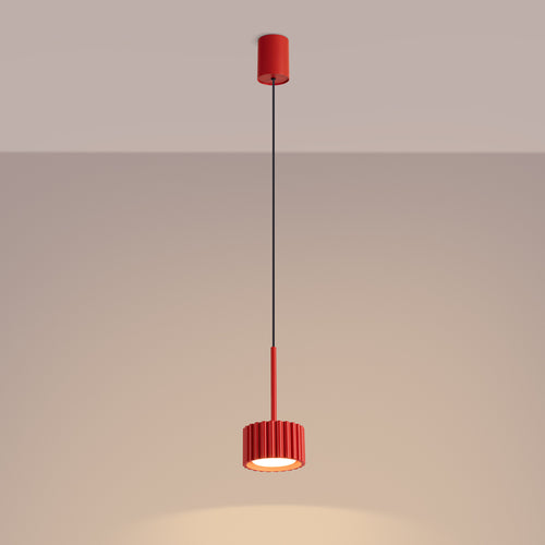 Sollux Lighting Hanglamp AURA 1 rood Gx53 - 10x10x125cm