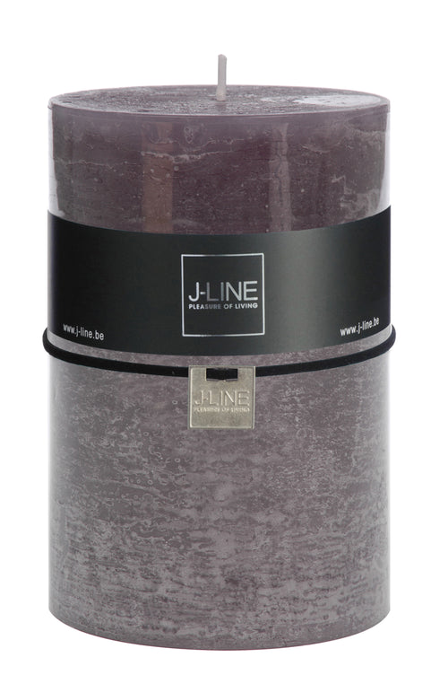 J-Line cilinderkaars Graniet - grijs - XL - 95U - 6 stuks
