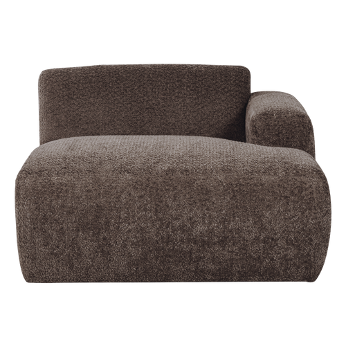 WOOOD chaise longue bank rechts Mojo Base - Wollig - Bruin - 74x112x162