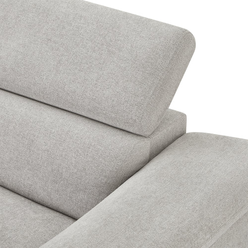 Furnhouse chaise longue bank rechts Betis - Grijs - Stof - 95x290x90