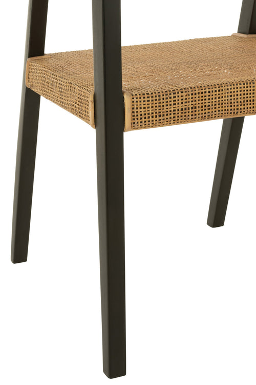 J-Line stoel Emma - hout - zwart/bruin
