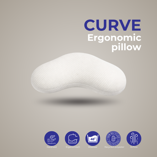 Vitality Pur - Curve Pillow - Ergonomisch Memory Foam Hoofdkussen