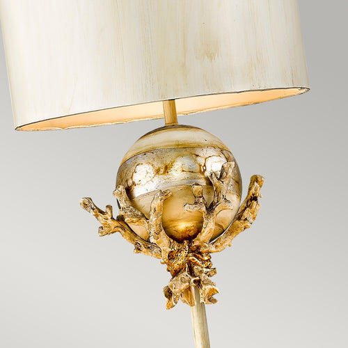 Elstead Trellis - 1 Lichts Vloerlamp Putty, Bladzilver, E27