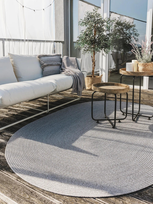 benuta binnen- en buitenkleed Nandi - grijs - 160x230 cm