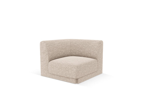 Micadoni Hoekmodule Miley structurele stof beige - 90x90x70cm