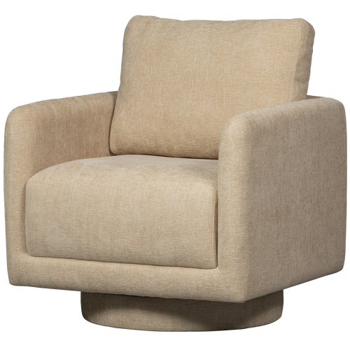 WOOOD draaibare fauteuil Oscar - Chenille - Naturel - 64x78x79 - vtwonen shop