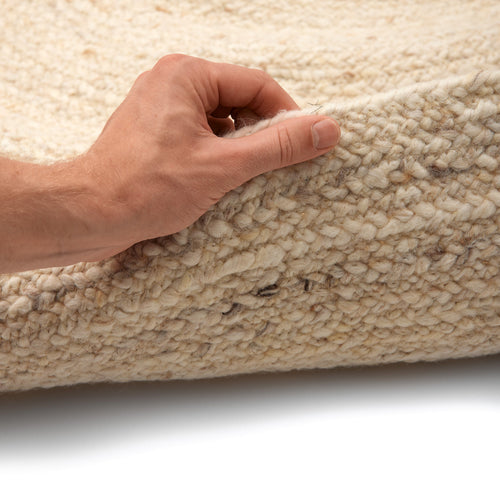 Mrcarpet vloerkleed Labyrint - Wol - beige/ivoor - Ø240 cm