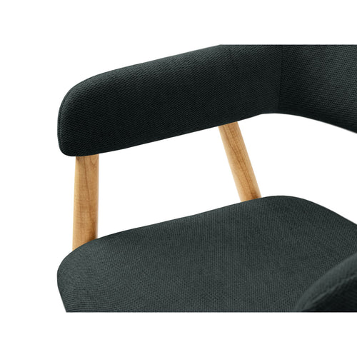 Set van 2 stoelen Adra chenille olie - 59x56x77cm