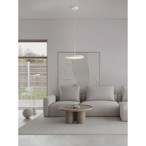 Nova Luce OPHELIA Dome hanglamp voor plafond, mat wit, LED, 27W, 2205lm, 3000K