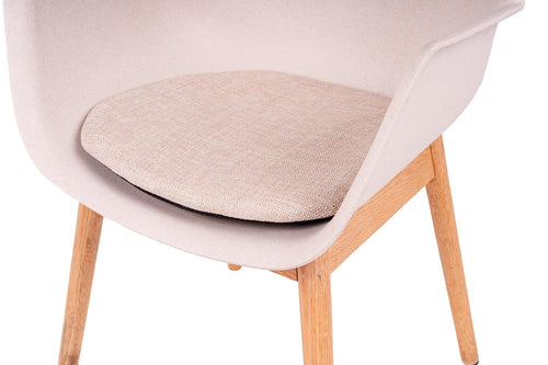 MaximaVida eetkamerstoel Cuyp XXL ecru draaiframe poten- 2 stuks