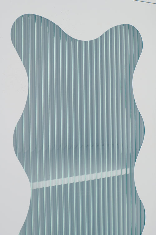 J-Line decoratie Kast - polyresin - ijzer/glas - wit
