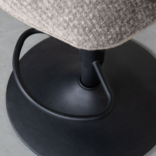 LABEL51 Barkruk Vino - Grijs Stof - Zithoogte 64–84cm - Set van 2