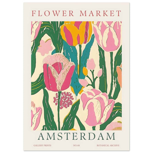 Artfulprints  Flower market - Amsterdam II   poster 50x70 cm - vtwonen shop
