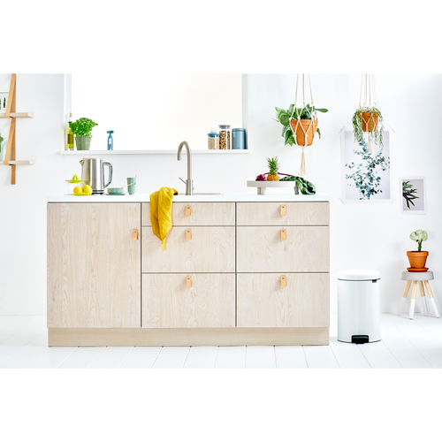 Brabantia NewIcon Pedaalemmer, 20 liter, kunststof binnenemmer - White