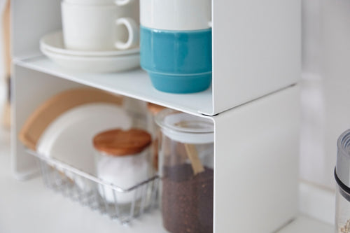 Yamazaki Smal Stapelbaar Keukenrekje - Tower - Wit - vtwonen shop