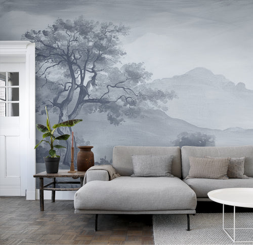 ESTAhome fotobehang Italiaans landschap blauw - 4 x 2.79 m - 159538