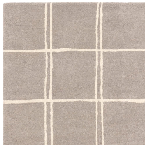 Vloerkleed Easy Living Albany Grid Silver Rug 80x150 cm - vtwonen shop