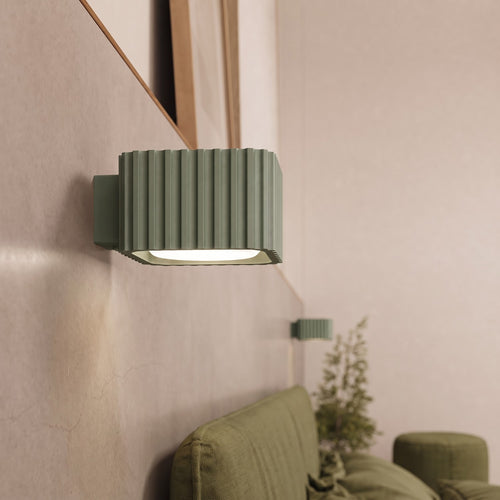 Sollux Lighting Wandlamp RIFF olijfgroen Gx53 - 10x12x6cm