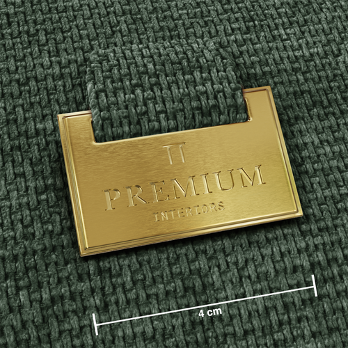 Premium Interiors - Hoekbank (links) HANA - fluweel weefsel olijfgroen 300cm
