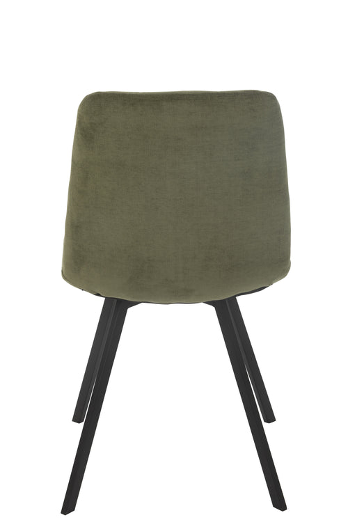 J-Line stoel Clark - metaal/polyester - groen - vtwonen shop