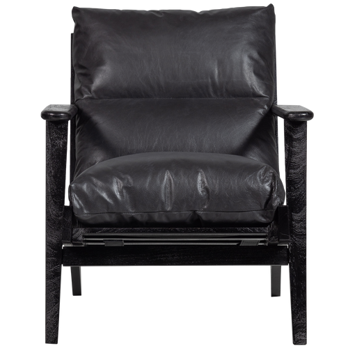 BePureHome fauteuil Houston - Leer- Zwart - 86x71x71 - vtwonen shop