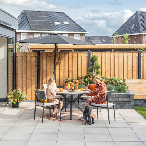 Garden Impressions Edison tuintafel - Ø122 cm - light teak Vironwood