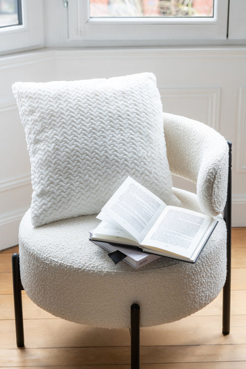 J-Line kussen - polyester - wit