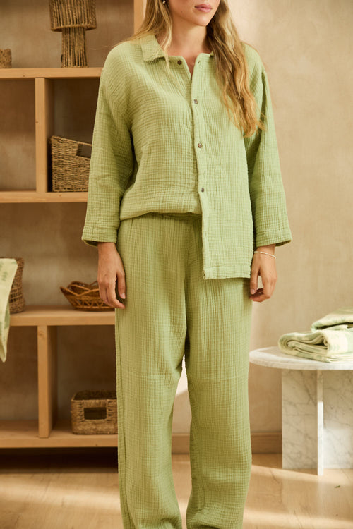 Calma House Pyjama Tierra - Groen - S/M 36-38