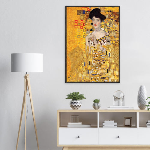 Artfulprints Poster Gustav Klimt - Portrait of Adele Bloch-Bauer I   - A4 21x29.7 cm - Geel