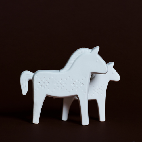 Sia Deco - Paardenbeeld - Blanc - Wit - Zandsteen - H19 - vtwonen shop