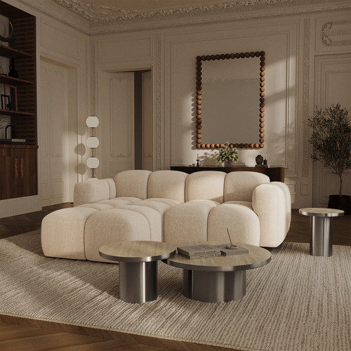 Premium Interiors - Modulaire bank MOSS - fluweel met structuur  180cm
