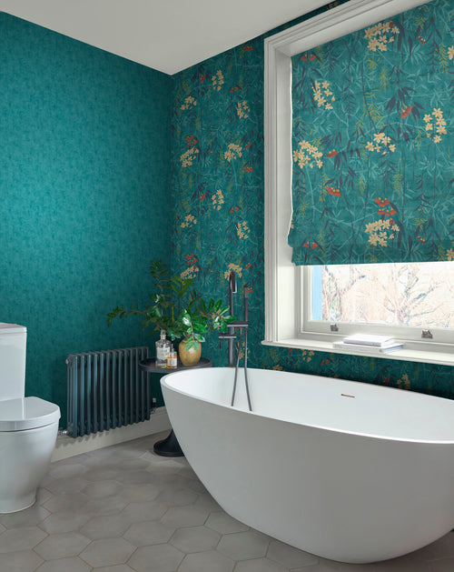 Graham & Brown Vliesbehang - Organdy Silk Teal