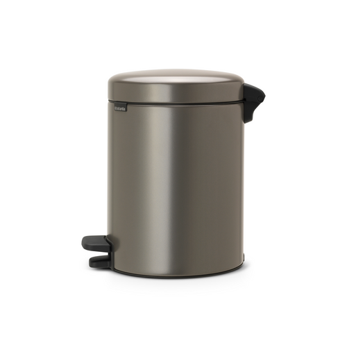 Brabantia NewIcon Pedaalemmer, 5 liter, kunststof binnenemmer - Platinum